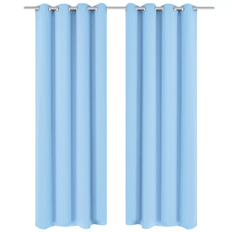 Bacall Blackout Curtain Single Panel, Turquoise