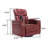 Modern Power Swivel PU Leather Recliner with Phone Holder, Integrated Tray Table, Cup Holders, Storage Armrests, and USB Port-768660381