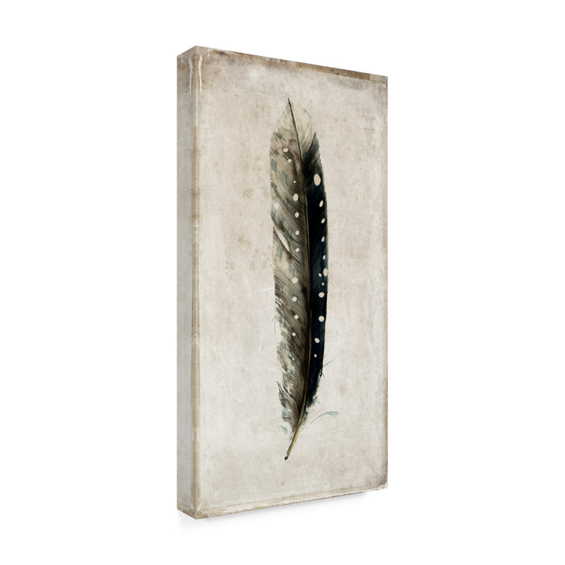 «Symmet Design» «Feather 2», art sur toile, H 19 po x l 10 po