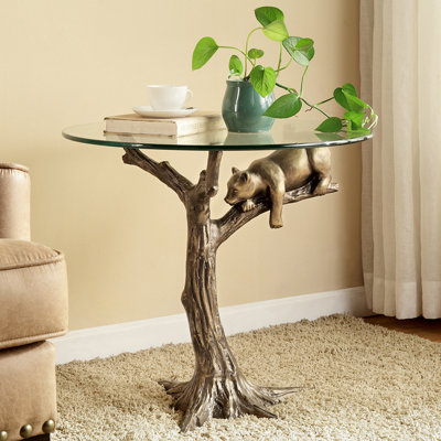 Glass Top End Table