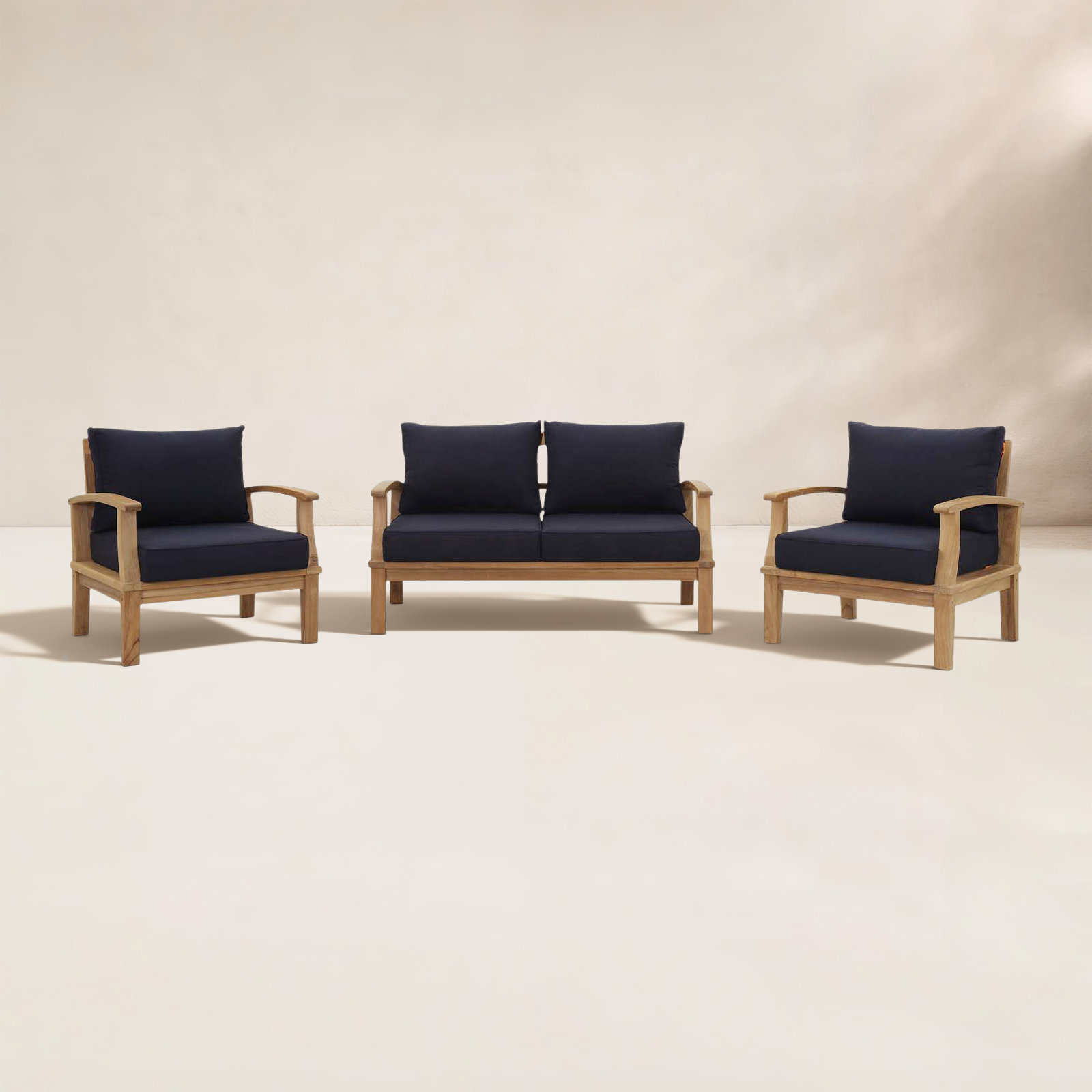 Marina 4-Person Patio Seating Group, Black