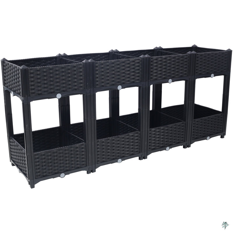 Planter Raised Beds - Elevated Planter Garden Box With Drainage Plug Raised Garden Beds For Vegetable/Flower/Herb Outdoor Standing Planter Beds Gardening Kit,63"X15.7"X27.7"