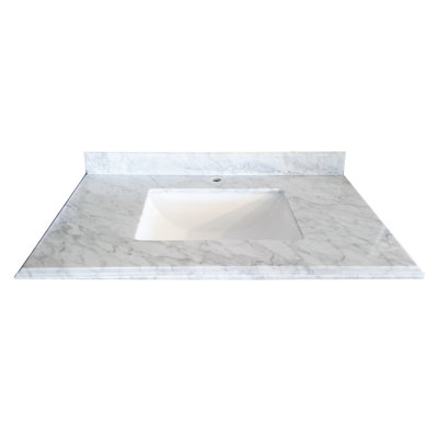 Wimbledon 36'' Marble Single Bathroom Vanity Top with Sink