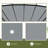 10 ft. x 13 ft. Aluminum Outdoor Pergola with Slightly Arched Canopy and Small Bar-110334661