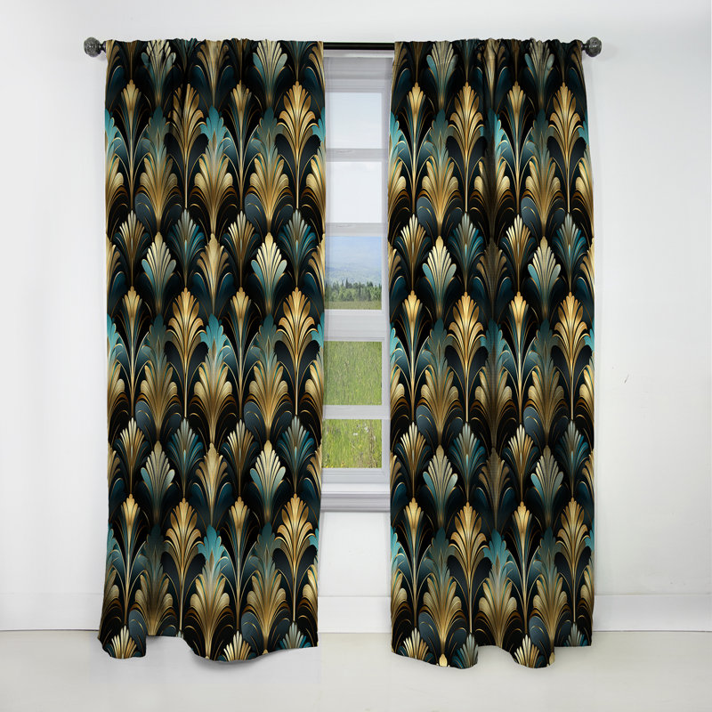 Nicholle - Damask Curtain - Blackout Damask Curtain - 1 Panels, 52" W x 95" L