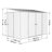 Absco Durango 10' W x 5' D Metal Galvanized Steel Weather Resistant 3 Door Lean-To Bike Shed Classic Cream-92300994