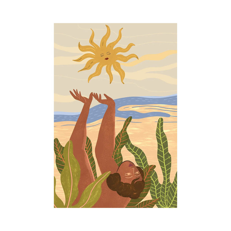 Sun Salutation by Arty Guava - Wrapped Canvas Painting, 20.32 cm H x 30.48 cm W
