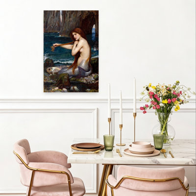 «A Mermaid Classic Abstract Fish Landscape Nature», reproduction d'art murale