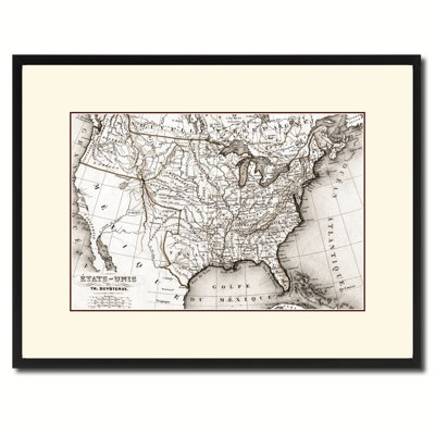 " United States Old Sepia Map "