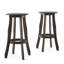 Élégant bois gris foncé - Chaises de détente pour l'extérieur Zone de confort de style rustique