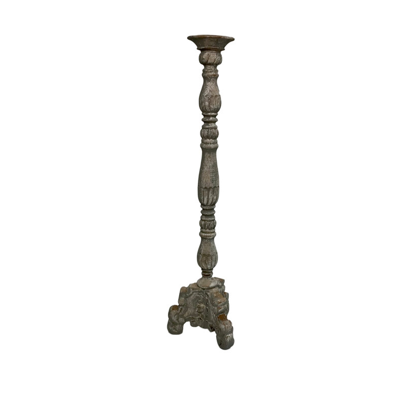 34.5'' H Wood Floor Candlestick