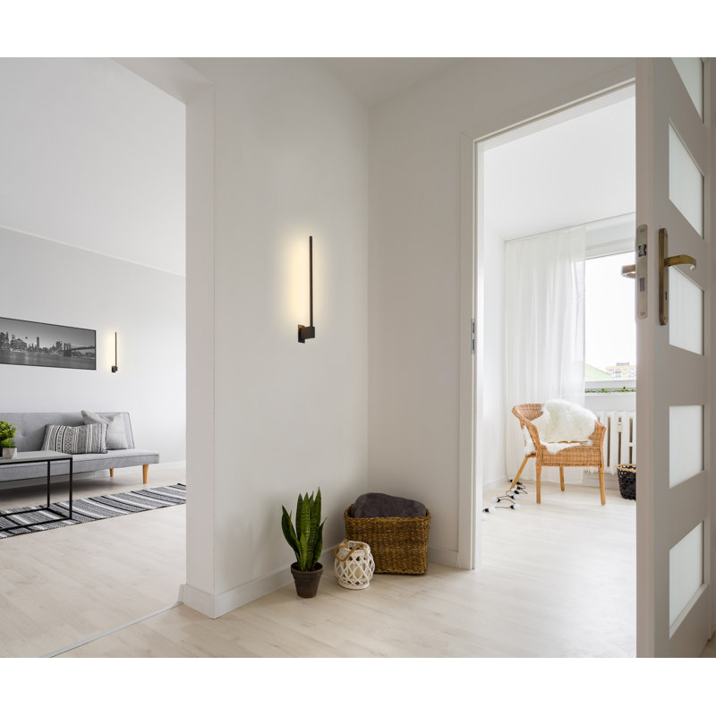 Z-Bar 1 - Light LED Armed Sconce, Matte White