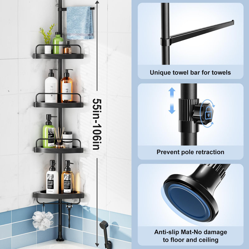 Serviteur de douche Reyla, Noir