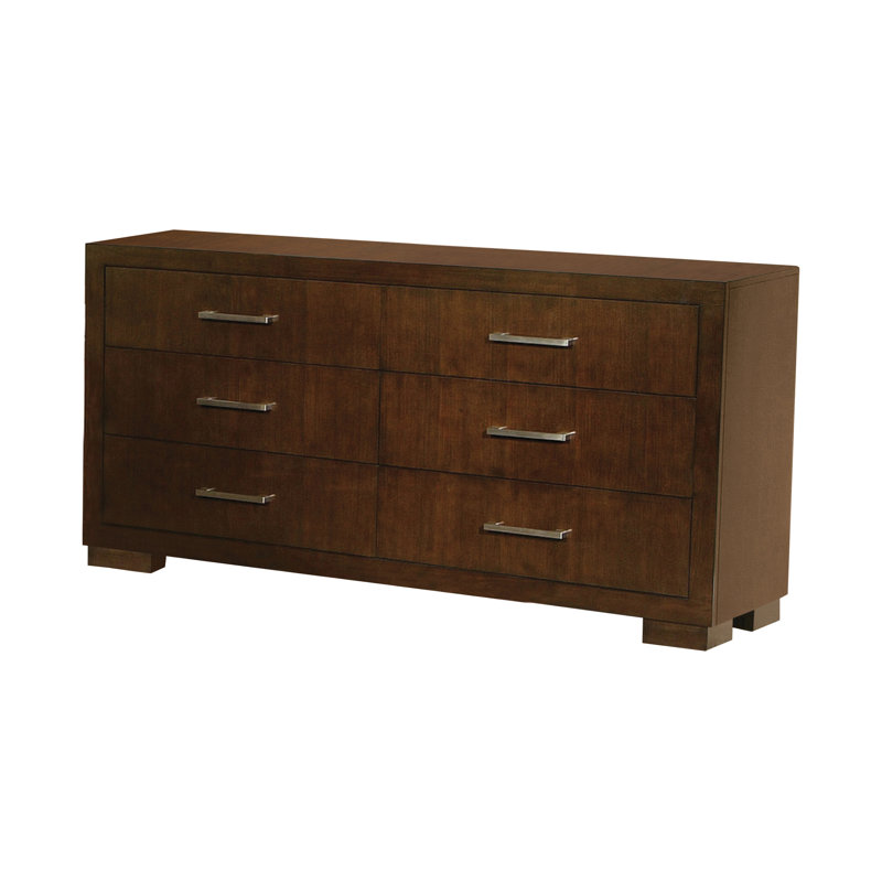 Ensemble de chambre à coucher 2 pièces avec commode Hearne Cappuccino, Grand