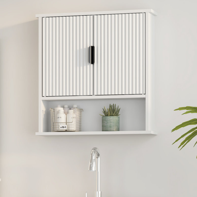 Wall-Mounted Bathroom Cabinet Medicine Cabinet, White