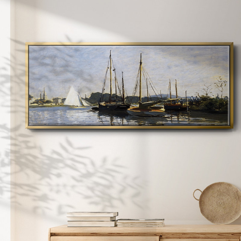Bateaux de plaisance, 1872 - Toile encadrée, H 20 po x l 50 po