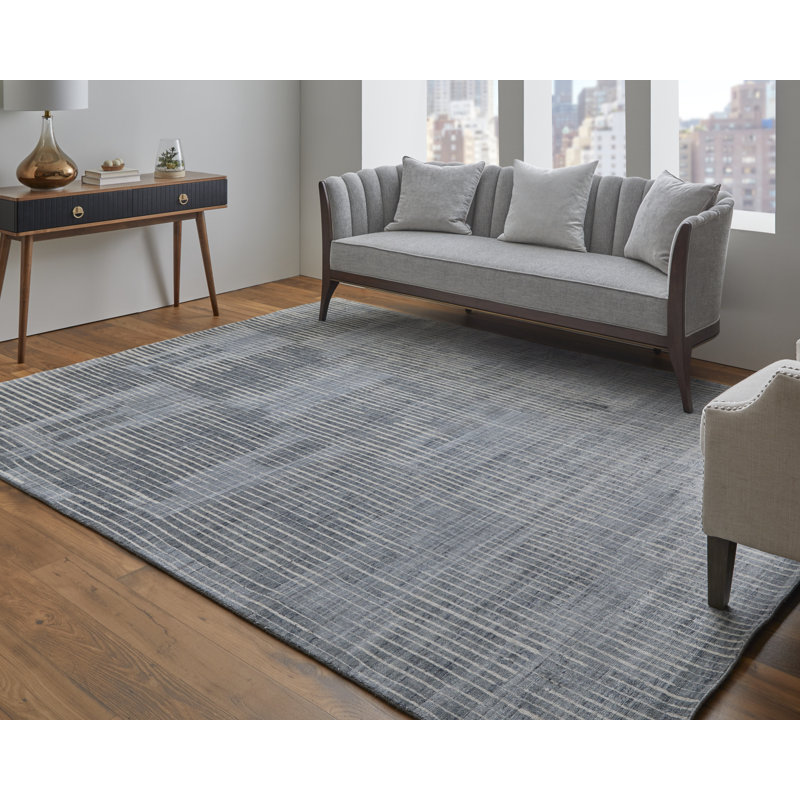 Eastfield Abstract Area Rug in Blue, Rectangle 8' x 10'