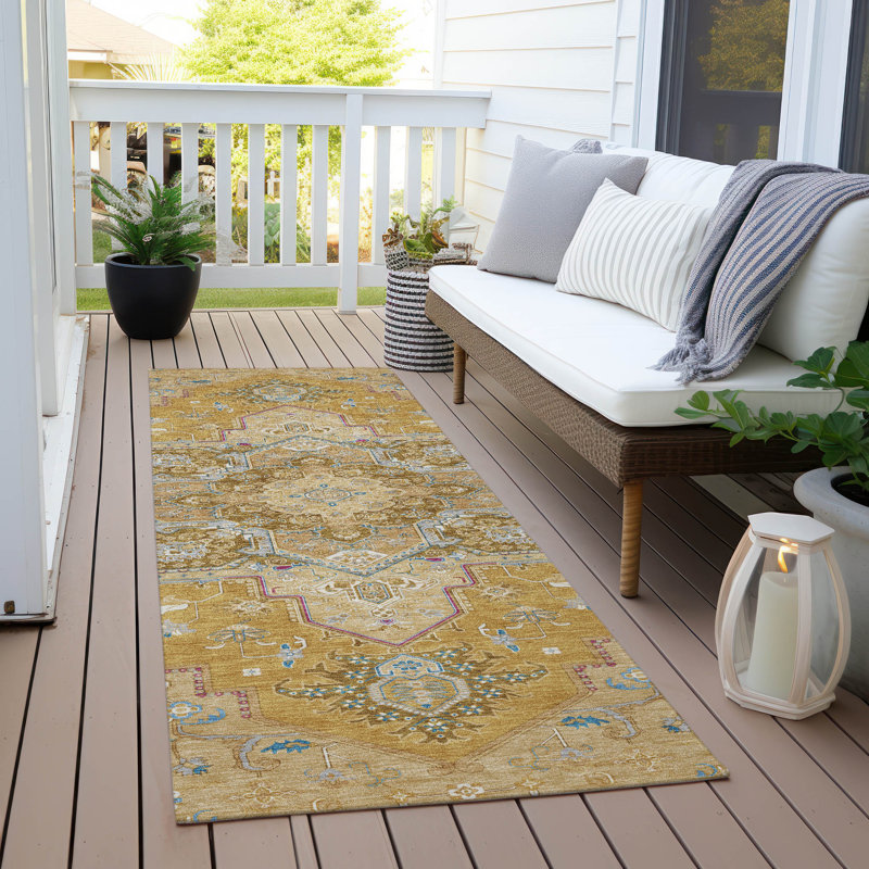 Machine Washable Indoor/Outdoor Chayden ACN1036 Rug, Runner 2'3" x 7'6"