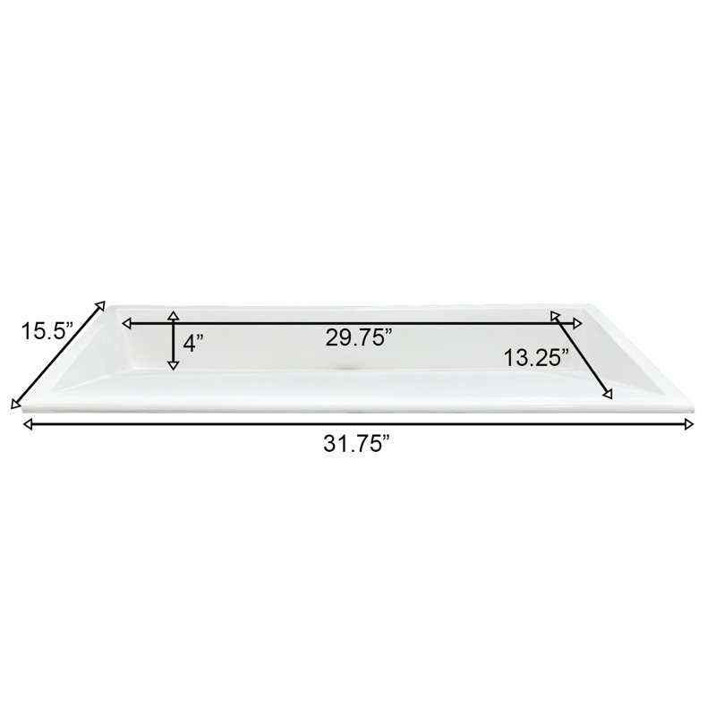 Lavabo de salle de bain sous-comptoir Marble-Lite, Blanc lustré