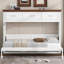 Lit escamotable simple avec 3 tiroirs, blanc
