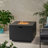 Outdoor Patio Propane Fire Pit 24'' H X 33'' W Square Iron Gas-Burning Fire Pit - 50,000 BTU, Tank In Side, Dark Grey-639917091