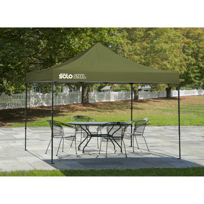 Solo Steel 10.5 Ft. W x 10.5 Ft. D Steel Pop-Up Canopy