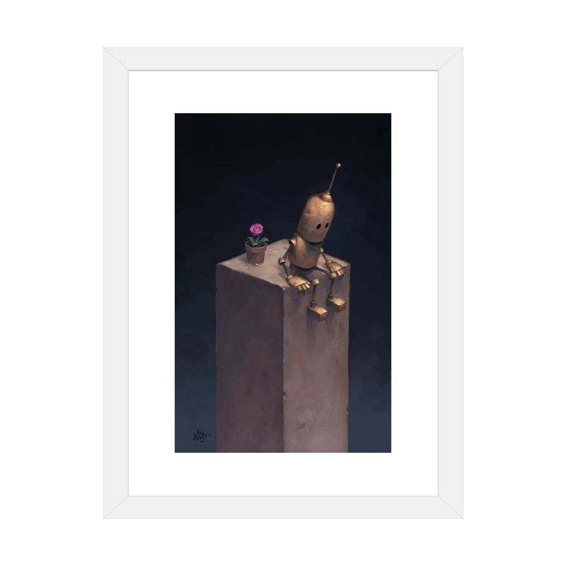 Décoration murale Royaume des enfants, Papier encadré blanc, H 24 po x l 16 po x P 1 po