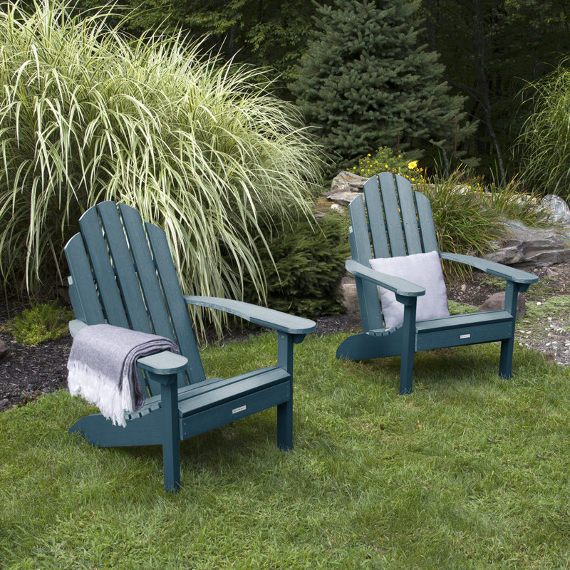 Chaise Adirondack en plastique Rialto, Bleu Nantucket