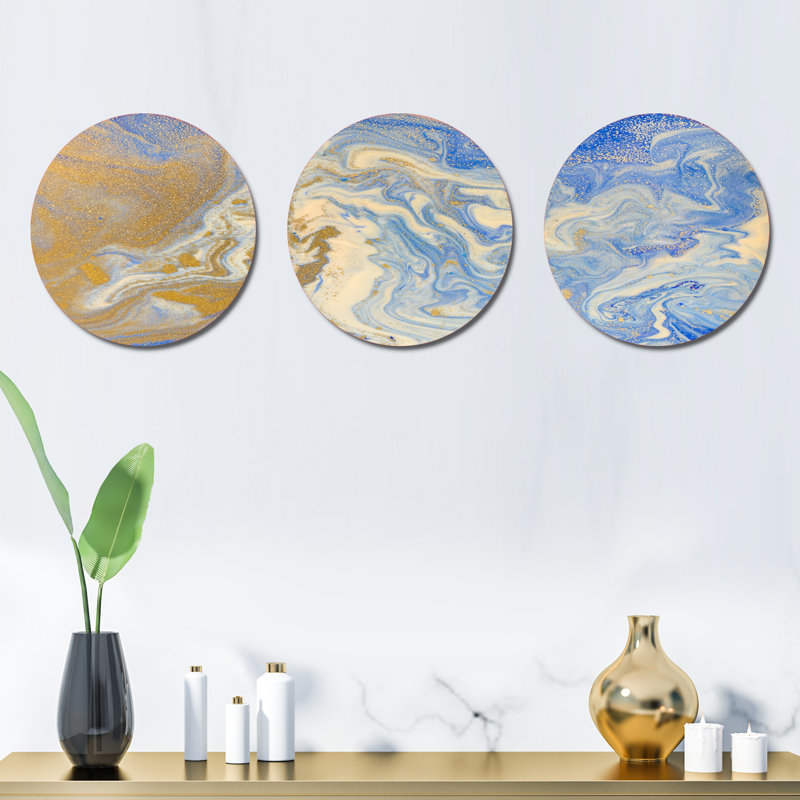 Modern Abstract Wall Decor on Metal