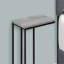 Table d'appoint, en forme de C, bout, côté, collation, salon, chambre à coucher, stratifié gris, métal noir, contemporain, moderne-1094765811