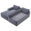 Canapé modulaire de 97 po, canapé modulaire Cloud avec assise profonde, canapé modulaire en L moderne avec méridienne et canapé rembourré pour salon, sans assemblage, gris-1526098241-1526098248-1526098245