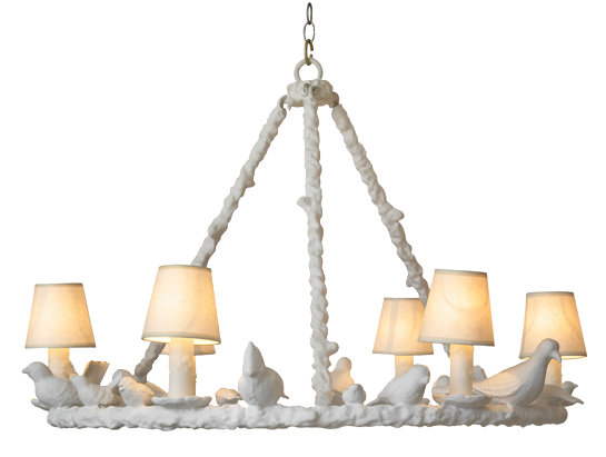 Bird 6-Light Candle-Style Chandelier, 21" H x 31" W x 31" D
