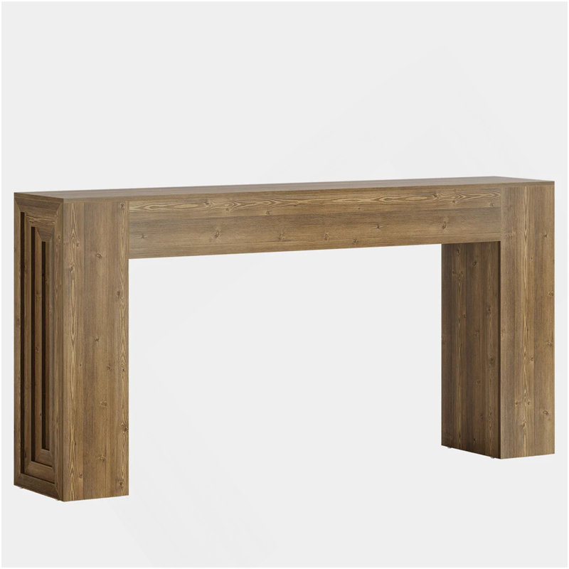 Grand canapé de table, table de couloir en bois, console