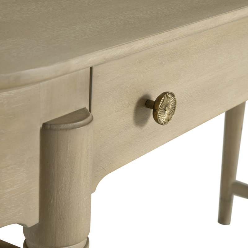 Rosebank Mahogany Wood Oval Trestle Console Table - 68 In. W X 32 In. H