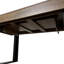 Table de salle à manger rectangulaire extensible pour 6 à 10 personnes effet bois vieilli et noir 160 à 200 cm