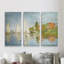 "Chapelton at Argenteuil" par Claude Monet, ensemble de 3 toiles tendues-1412258643