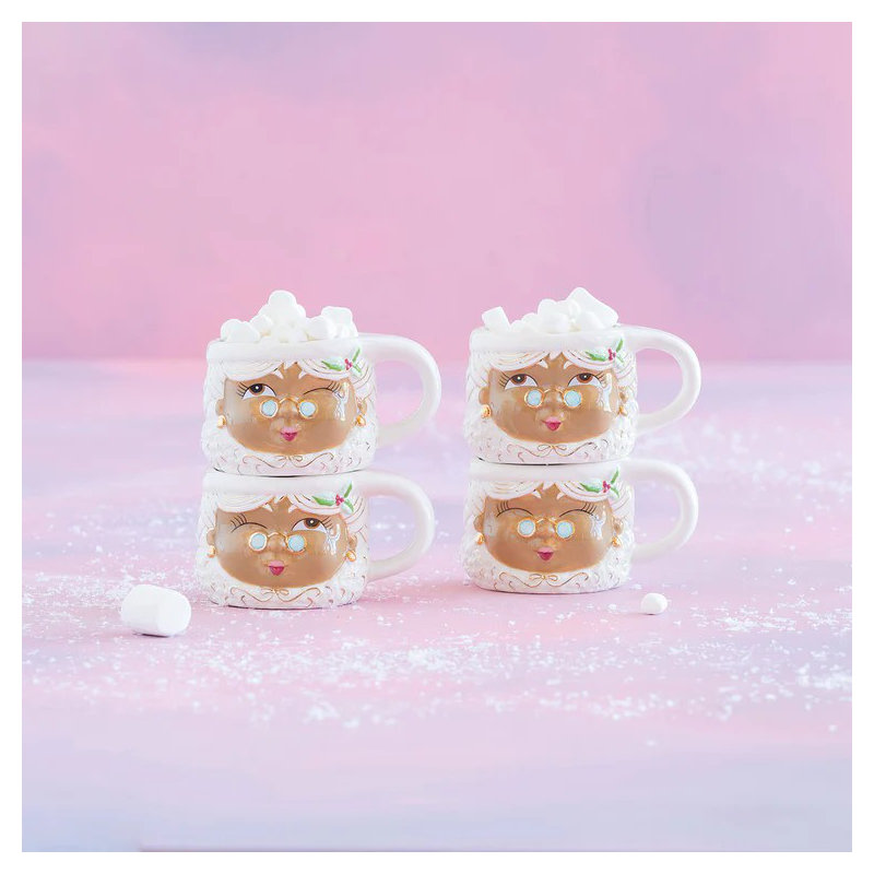 Mrs Papa Noel Mug, Brown, Brown