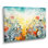 Art mural rétro avec fleurs printanières vibrantes - fleurs sauvages