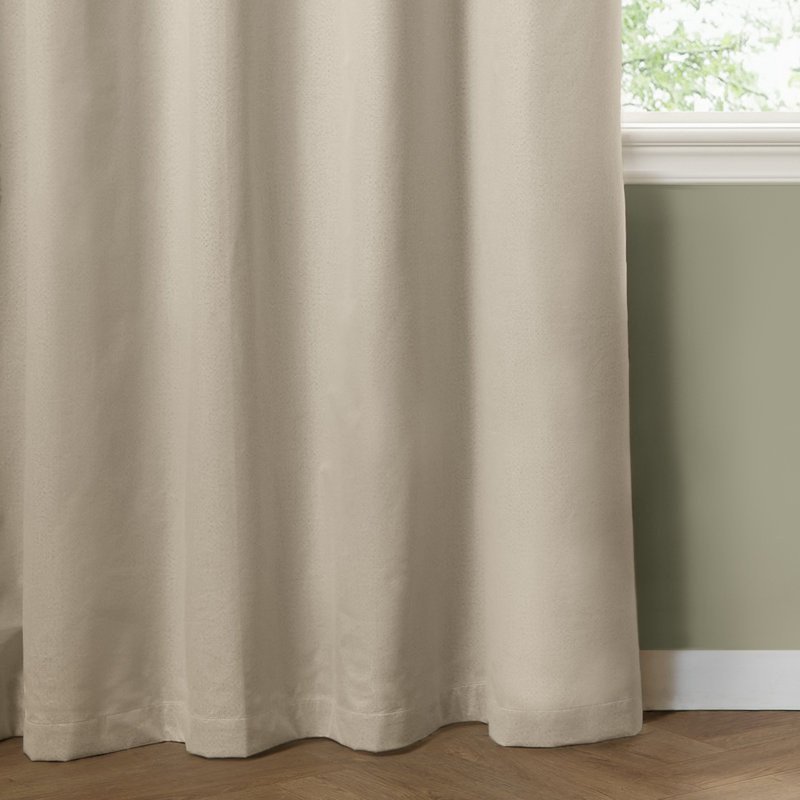 The Ultimate Blackout Blackout Curtain Panel Pair, 117cm Width x 137cm Drop, Cream