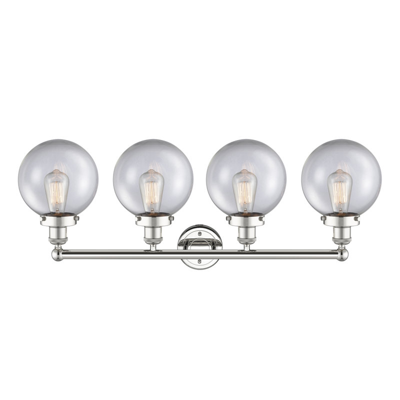 Alphonsa 4 - Light Dimmable Vanity Light, Clear, Polished Nickel