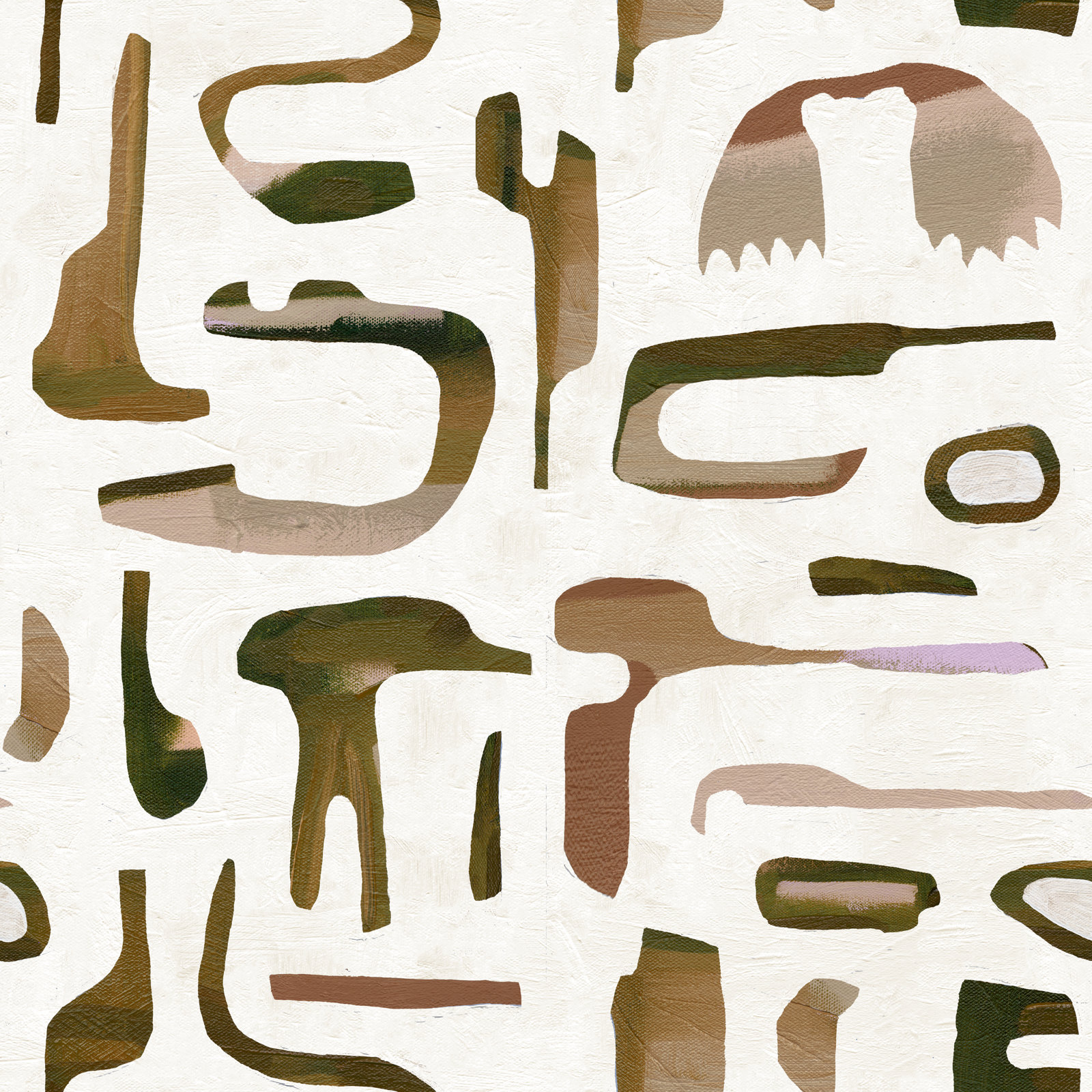 Dean Abstract Wallpaper, Brown/White