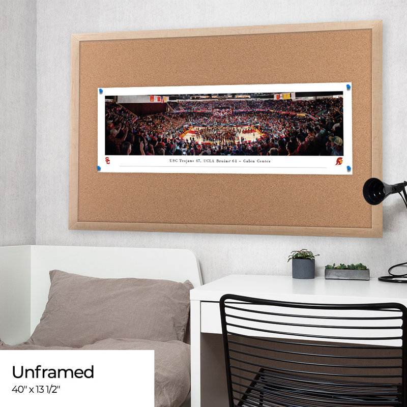 USC Basketball Panoramic Print, Unframed, 13.5" H x 40" W x 0.38" D