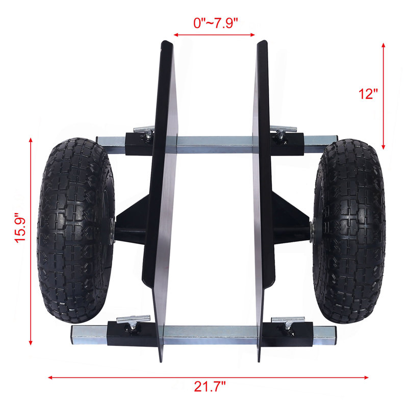 600Lb Panel Dolly , 10In. Pneumatic Wheels