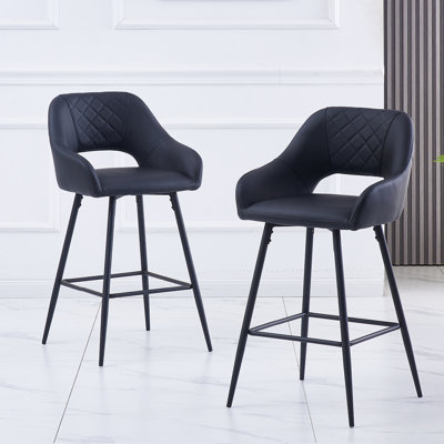 Cowles 67cm Faux Leather Arm Bar Stool