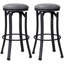 Ensemble de 2 tabourets de bar, tabourets de bar rétro avec repose-pieds et chiffon en microfibre, tabouret de bar d'une hauteur de 29 pouces avec pieds en acier thermolaqué-1865480800