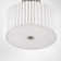11.8 In. 3-Light Chrome Semi-Flush Mount Ceiling Light With Fabric And Acrylic Cylindrical Shades