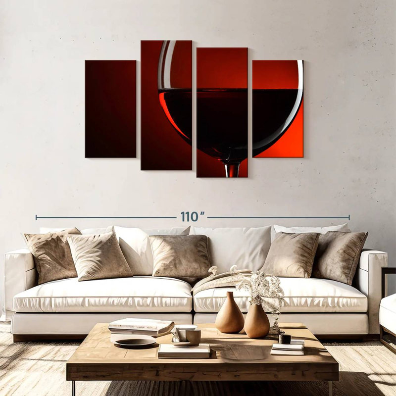 Silhouette de verre à vin rouge Yarlin, H 48 po x l 75 po