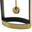 Horloge de table analogique à quartz en métal noir / or-88745597