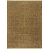 Kohinoor Wool Geometric Area Rug in Orange