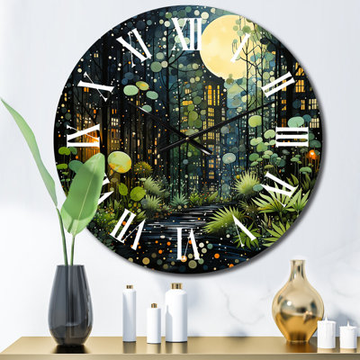 Horloge murale Rayshon - Collages abstraits